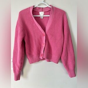 Bubble gum pink H&M cardigan - women’s XS